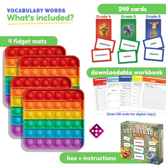 The Fidget Game Vocabulary Words Educational Game Set